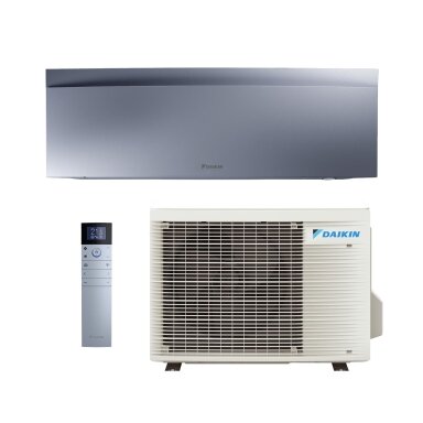 Daikin Emura FTXJ20AS9 / RXJ20A9 2,0/2,5 kW Sieninis šilumos siurblys oras-oras (sidabrinis)