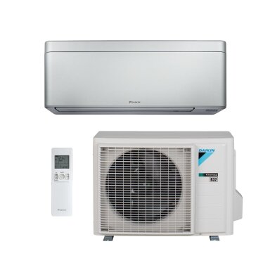 Daikin Stylish FTXA20CS / RXA20A8 2,0/2,5 kW Sieninis šilumos siurblys oras-oras (sidabrinis)