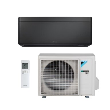Daikin Stylish FTXA25CB / RXA25A8 2,5/2,8 kW Sieninis šilumos siurblys oras-oras (juodas)