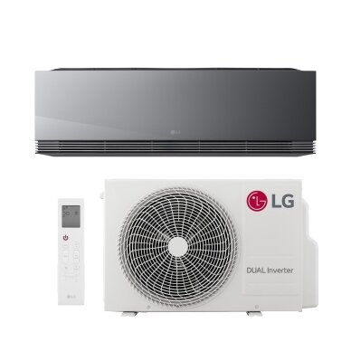 LG Artcool AI Mirror Soft Air AA18SP, 5.0/5.8 kW oro kondicionierius (juodas)