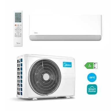 Midea Breezeless E 5.3/5.6 kW Sieninis šilumos siurblys oras-oras Midea Breezeless E 5.3/5.6 kW Sieninis šilumos siurblys oras-oras