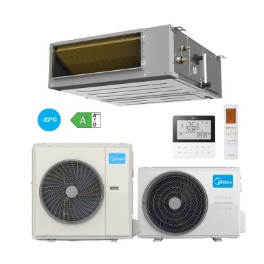 Midea Kanalinis 5.3/6.0 kW Šilumos siurblys oras-oras Midea Kanalinis 5.3/6.0 kW Šilumos siurblys oras-oras