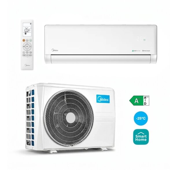 Midea EZ EZ-18RD6-I / EZ-18RD6H-O 5.1/5.4 kW Sieninis šilumos siurblys oras-oras (baltas) Midea EZ EZ-18RD6-I / EZ-18RD6H-O 5.1/5.4 kW Sieninis šilumos siurblys oras-oras (baltas)