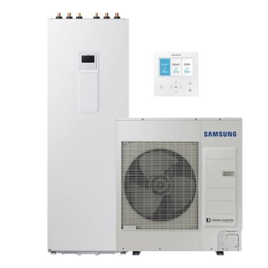 Samsung oras-vanduo ClimateHub MONO 8 kW trifazis su 260L boileriu Samsung oras-vanduo ClimateHub MONO 8 kW trifazis su 260L boileriu