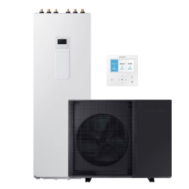 Samsung oras-vanduo ClimateHub MONO Quiet 8 kW su 200L boileriu Samsung oras-vanduo ClimateHub MONO Quiet 8 kW su 200L boileriu