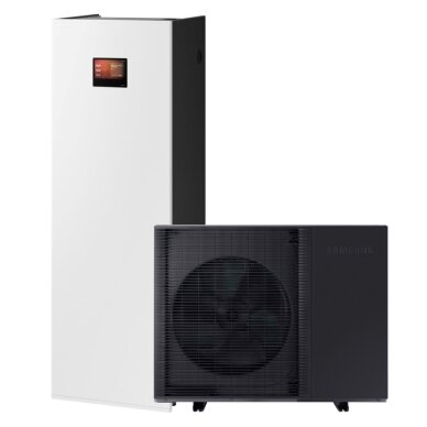 Samsung oras-vanduo ClimateHub MONO AI Quiet 12 kW su 200L boileriu Samsung oras-vanduo ClimateHub MONO AI Quiet 12 kW su 200L boileriu