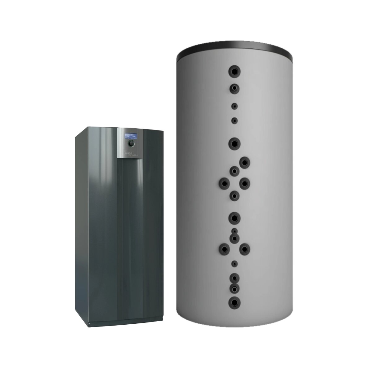 Šilumos siurblio komplektas žemė-vanduo Alpha Innotec Alterra 25,6 kW, trifazis, su daugiafunkcine talpa, SW 262H3 + MFS 1000 S