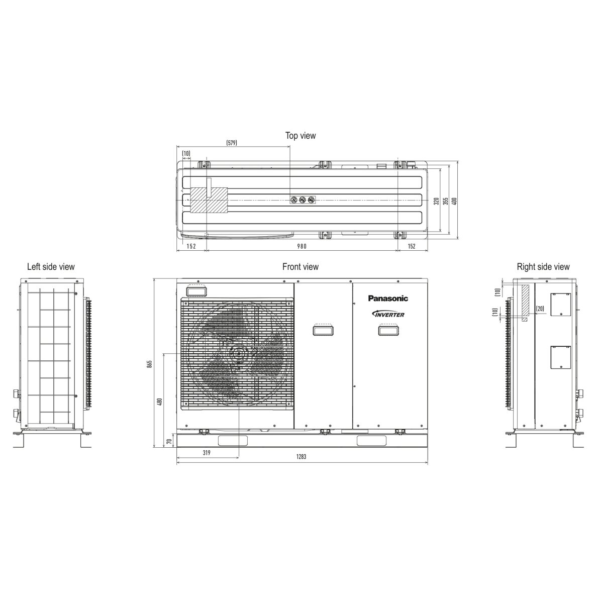 Šilumos siurblys oras-vanduo Panasonic Aquarea monoblokas J kartos 5 kW, WH-MDC05J3E5 2 Šilumos siurblys oras-vanduo Panasonic Aquarea monoblokas J kartos 5 kW, WH-MDC05J3E5 2