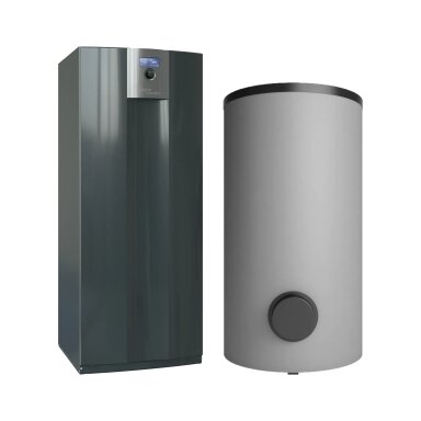 Šilumos siurblio komplektas žemė-vanduo Alpha Innotec Alterra inverterinis 9 kW, trifazis, su vandens šildytuvu, SWCV 92H3 + WWS 303