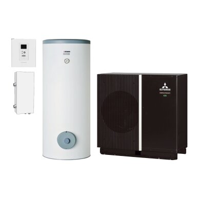 Šilumos siurblys oras-vanduo Mitsubishi Heavy Industries Hydrolution EZY Flexible 10 kW, su 300 l talpa, FDCM100VNX-P / RC-HY20-W / ELK9M1 / PT300-V2 Šilumos siurblys oras-vanduo Mitsubishi Heavy Industries Hydrolution EZY Flexible 10 kW, su 300 l talpa, FDCM100VNX-P / RC-HY20-W / ELK9M1 / PT300-V2