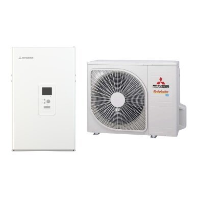 Šilumos siurblys oras-vanduo Mitsubishi Heavy Industries Hydrolution Hydrobox 6 kW, HMS60-W / FDCW60VNX-W