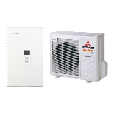 Šilumos siurblys oras-vanduo Mitsubishi Heavy Industries Hydrolution Hydrobox 7,1 kW, HMS100-W / FDCW71VNX-W