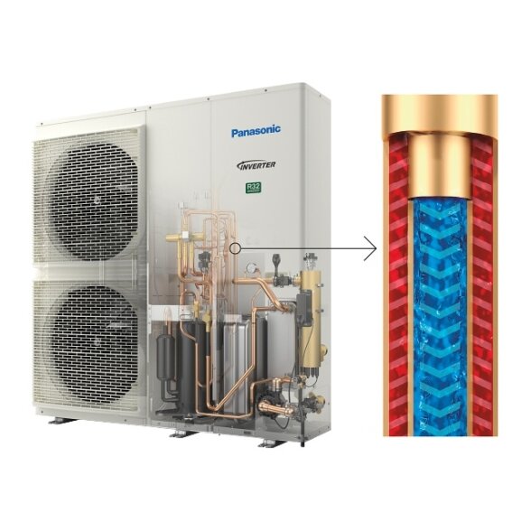 Šilumos siurblys oras-vanduo Panasonic Aquarea T-CAP monoblokas J kartos 12 kW, trifazis, WH-MXC12J9E8 2