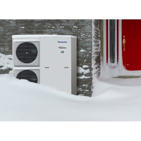 Šilumos siurblys oras-vanduo Panasonic Aquarea T-CAP monoblokas J kartos 16 kW, trifazis, WH-MXC16J9E8 3