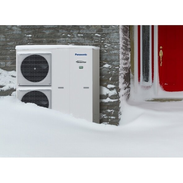 Šilumos siurblys oras-vanduo Panasonic Aquarea T-CAP monoblokas J kartos 9 kW, trifazis, WH-MXC09J3E8 3